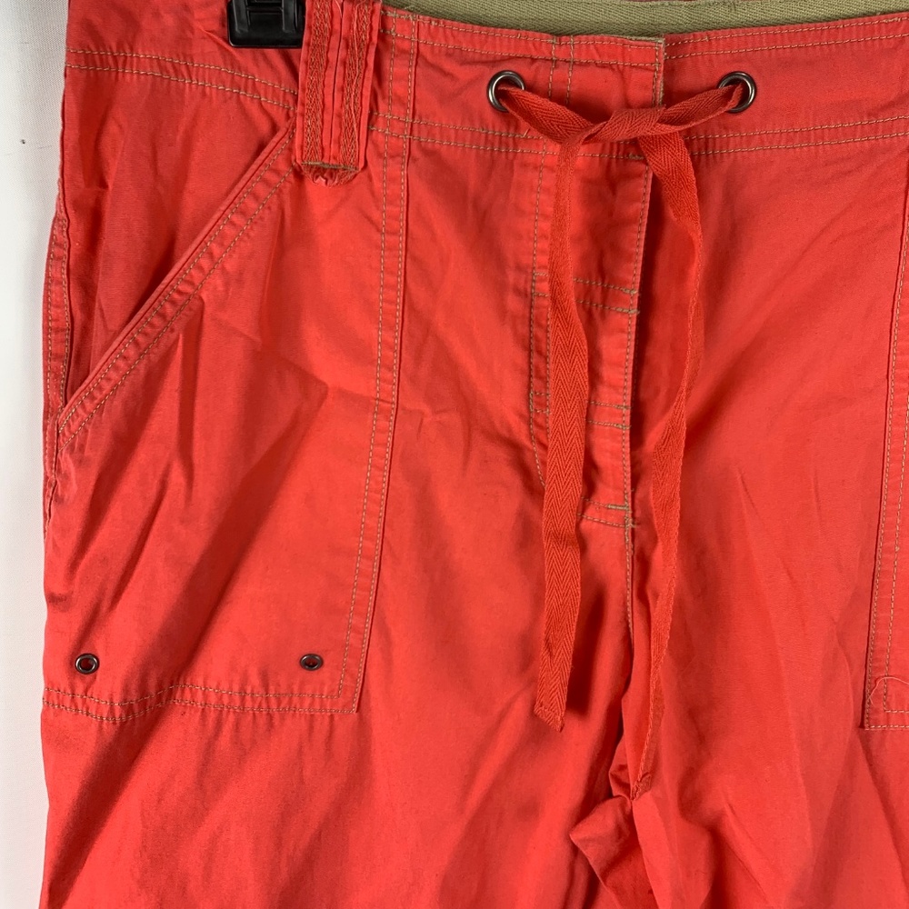 Liz Claiborne Sz 10 Orange Pants Capri Chino - Picture 2 of 4